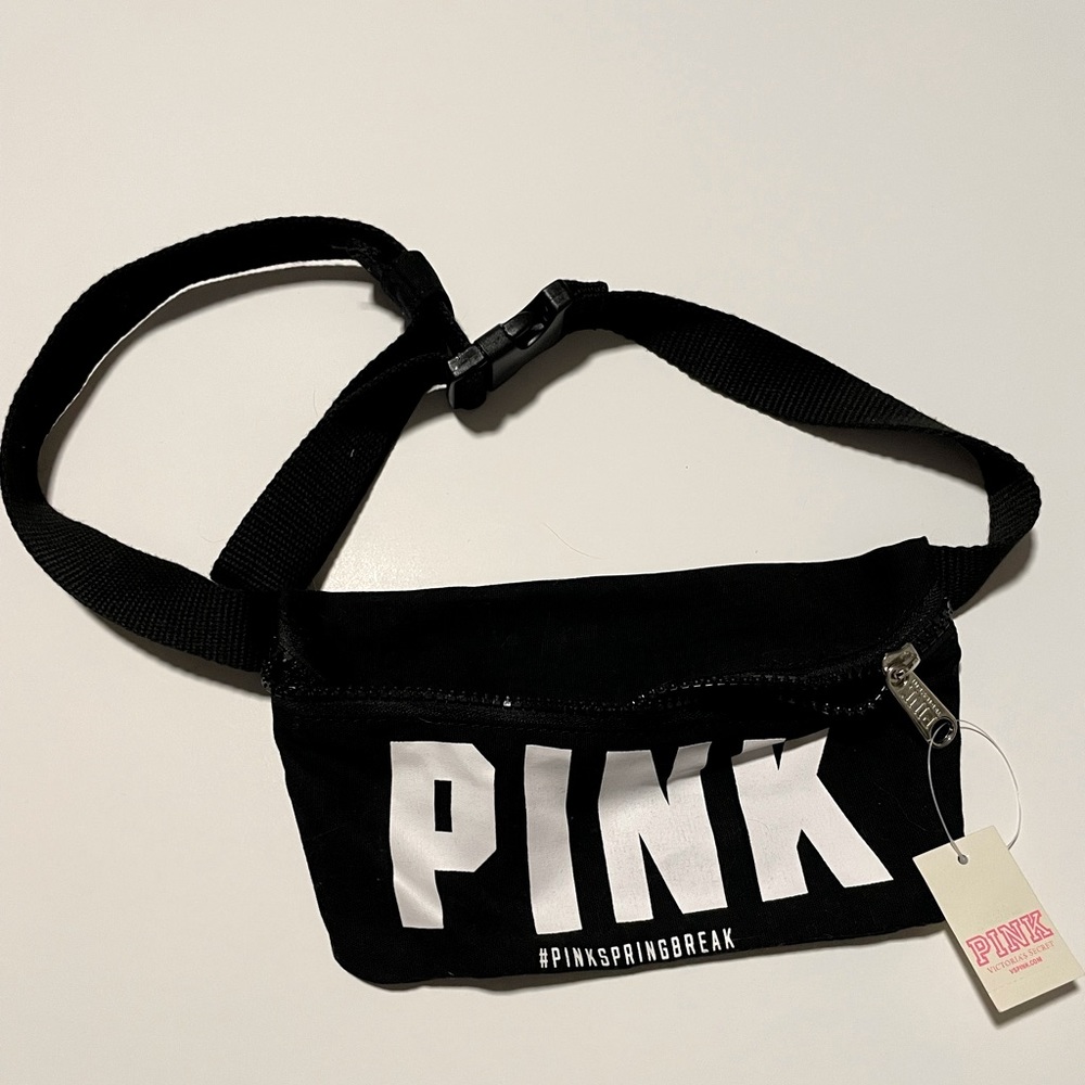 NWT PINK Black Fanny Pack